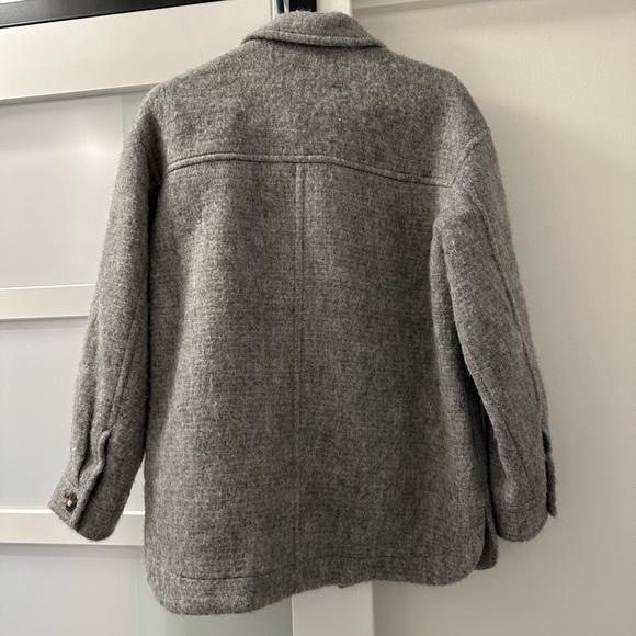 Madewell lined shacket. Size small. Gray. Wool/alpaca. Button down. - Picture 3 of 8
